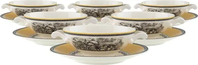 Produktbild von Villeroy & Boch Audun Ferme Suppentasse mit Untertasse 400 ml 6er Set