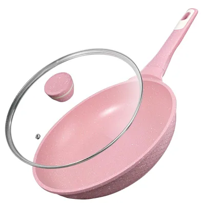Antihaft-Pfanne 26 cm, Granit, mit Deckel, PFAS-frei, Induktion