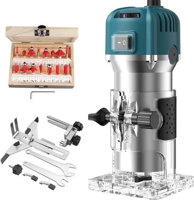 Productafbeelding van Professionele 800W kantenfrees met Snelheidsregeling en Freesset