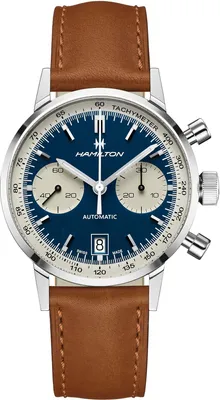 Produktbild von Hamilton H38416541 Herren-Armbanduhr, Edelstahl-Gehäuse, Leder-Armband