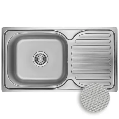 Produktbild von Edelstahl 1 Becken Küchenspüle Aufsatzspüle Spüle Spülbecken mit Abtropffläche