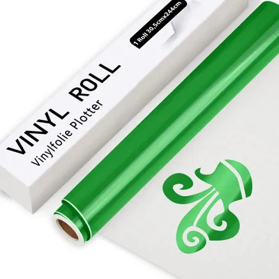 Produktbild von Vinylfolie - Glänzend - Für Plotter und Schneidemaschinen - Grün - 30,5 cm x 244 cm