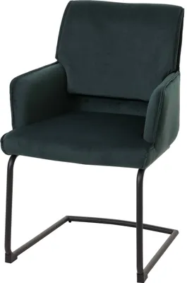 Produktbild von Freischwinger HWC-N60, Esszimmerstuhl Küchenstuhl Stuhl, Stoff/Textil   grün
