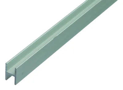 Obrázek produktu pro Alberts H-profil | Hliník, stříbrně eloxovaný | 1000 x 9,1 x 12 mm | Sada 6 kusů