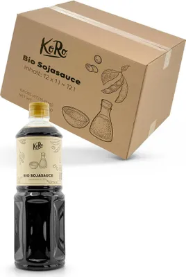 Produktbild von KoRo I Salzreduzierte Sojasauce 12 x 1 L
