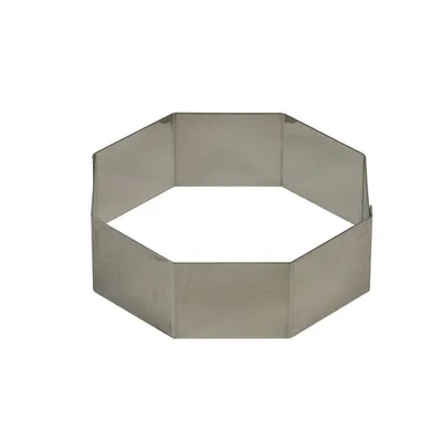 Produktbild von Achteck-Tortenring, Backrahmen 8-Eck, Dessertform, Tortenform, Edelstahl
