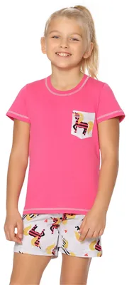 Produktbild von Merry Style Mädchen Jugend Schlafanzug MS10-292 (Dunkelrosa/Streifen/Einhorn, 110)