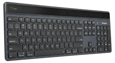 Produktbild von Targus EcoSmart AKB868UK, Volle Größe (100%), Kabellos, Bluetooth, QWERTY, LED, Schwarz
