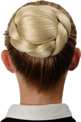 Produktbild von WIG ME UP Dutt Haarknoten aufwendig geflochten Platinblond N672-613