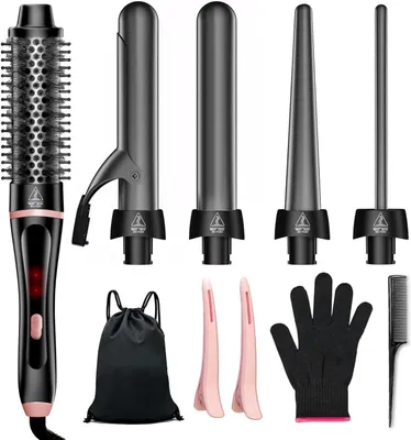 Produktbild von Krultang-Set – Hairstyle-Tool – Verschiedene Looks – 5-in-1-Funktionalität – Keramische Aufsätze – Schwarz