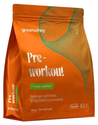 Image de PreWorkout - Greenwhey - Pre-workout (300gr) - Saveur Citron Menthe