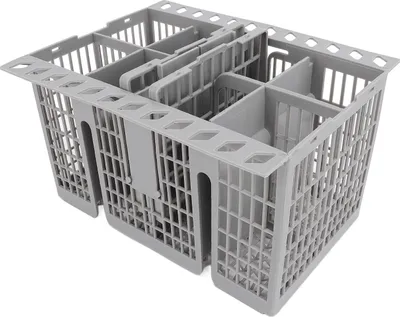 Image de Panier à couverts pour lave-vaisselle ABS 8 compartiments 2 couvercles C00257140 C00386607 Panier à couverts universel pour lave-vaisselle
