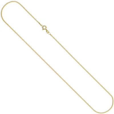 Produktbild von 1,3mm Panzerkette Kette Halskette Collier aus 925 Silber gelbgold vergoldet 45cm