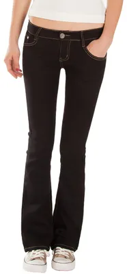 Obrázok produktu pre Fraternel dámske džínsy, model bootcut, vysoký pás, čierna farba, veľkosť L