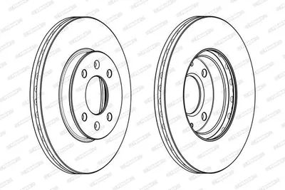 Image de 2x FERODO Disque de frein DDF2089C pour HYUNDAI i20 bicorps (GB IB) 43 8mm 256mm