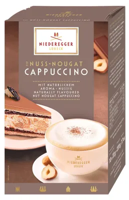 Produktbild von Niederegger Kaffeepulver Nuss Nougat Cappuccino 220g 10er Pack