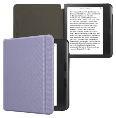 Produktbild von kwmobile Hülle kompatibel mit Kobo Kobo Libra Colour / Tolino Vision Color - Nylon eReader Schutzhülle Cover Case - Lavendel