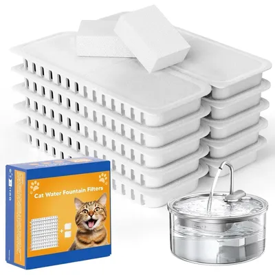 Productafbeelding van Katzenbrunnen filtersysteem: 10 filters + 2 filtersponsjes voor drinkfonteinen van 3,2 liter