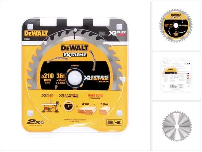 Produktbild von DEWALT Kreissägeblatt XR Extreme Runtime 210x30 36Z