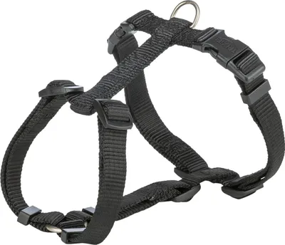 Produktbild von TRIXIE Premium H-Geschirr - schwarz - 85–130 cm/38 mm
