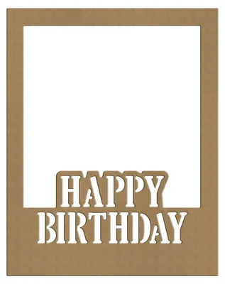 Immagine prodotto di Gomille MDF Figur Photobooth Rahmen 57x72 cm Polaroid Happy Birthday
