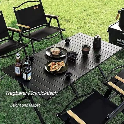 Obrázok produktu pre Pohodlná bistro sada na pláž, rybárčenie, do záhradného posedenia a na grilovačky s kompaktným skladacím mechanizmom, rozmery 120 x 55 x 45 cm.