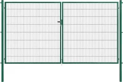 Produktbild von Arvotec Gartentor BxH 400x160 cm mit Schließzylinder und Zaunanschluss Moosgrün Gitterzauntor Stabmattentor Doppeltor Doppelstabmattentor Gartentür