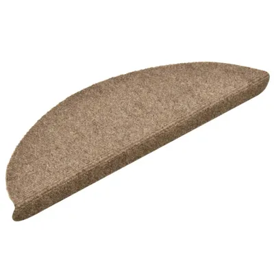 Immagine prodotto di vidaXL Tappetini autoadesivi 15 pezzi 56x17x3 cm Beige Semicircolare