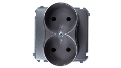 Produktbild von Doppelsteckdose ohne Erdung, Edelstahl Basic BMG2M.01/11 Kontakt-Simon