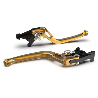 Produktbild von Kupplungshebel LSL BOW L26 mit ABE für Triumph Speed Triple i Street R Daytona Sprint ST Tiger XC ABS i 600 - 2300 ccm Bj. 1993 - 2017, Farbe Hebel:gold, Farbe Versteller:silber