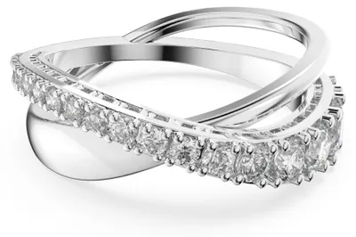 Zdjęcie produktu dla Pierścionek Swarovski Hyperbola, szlif okrągły, kolor biały, pokryty rodem