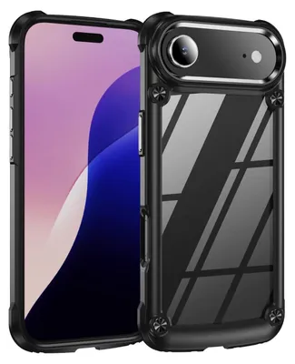 Image de Pour Apple iPhone 17 Air TPU + PC Hybrid Housse de choc avec protection de la lentille Noir