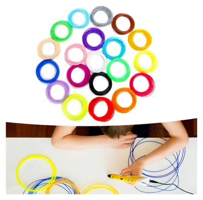 Produktbild von 20 Rollen 3D-Stift-Filament PLA 10,9 Yards Sichere Nachfüllungen für Bastelgeschenke