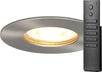 Produktbild von hoftronic LED Einbaustrahler 5W GU10 2700K IP65 dimmbar Edelstahl
