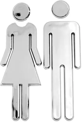 Image de Deux pièces de protection pour porte de toilette, adhésives, argentées, résistantes à la chaleur, de 12 cm