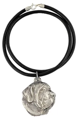 Produktbild von Fila Brasileiro, Brasilianischer Mastiff - Halskette mit Hund, versilberter Anhänger für Hundefans, einzigartiger Schmuck der Marke Art-Dog
