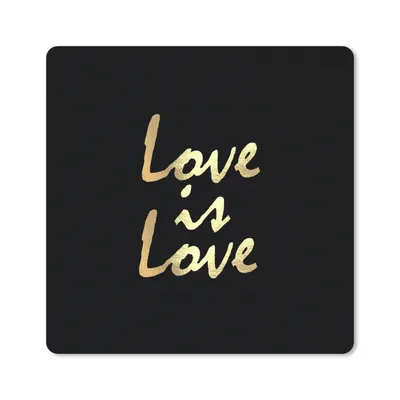 Produktbild von MuchoWow® Mauspad Mousepad Zitat - Liebe - Gold 30x30 cm - Mousepads - Maus Mat - Pad - Mausunterlage - Gaming