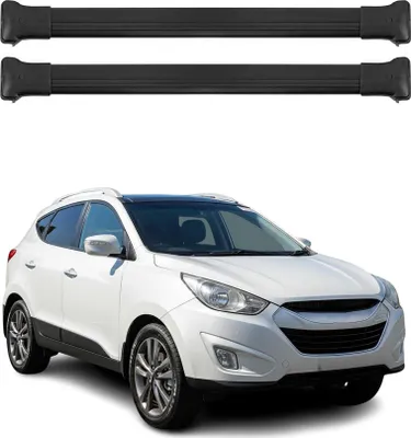 Zdjęcie produktu dla Poprzeczne relingi dachowe do Hyundai ix35 2009-2013 Aluminium Czarne