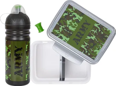 Obrázok produktu pre Army fľaša a desiatový box balenie 1 sada