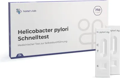 Produktbild von Homehulab 2x Helicobacter Pylori Schnelltest – bei Gastritis & Sodbrennen
