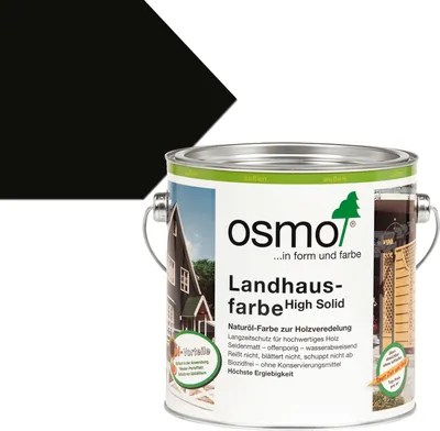 Produktbild von Osmo Landhausfarbe aus Naturöle schwarzgrau für außen 2500ml