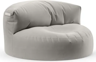 Produktbild von Green Bean® Sitzsack Sofa mit Füllmaterial - Lounge im Sitzsack-Design 90x50cm mit ergonomischer Rückenlehne & waschbarem Bezug - Indoor und Outdoor geeignet in Hellgrau