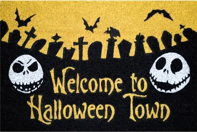 Produktbild von Nightmare before Christmas Fußmatte „Welcome to Halloween Town";