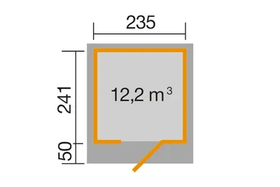Produktbild von WEKA Designhaus 172 Gr.2, Farbe: natur, Länge: 315 cm, Breite: 120 cm, Höhe: 60 cm; 172.242.470.001