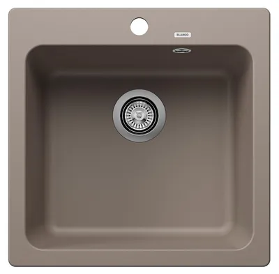Produktbild von BLANCO Spüle NAYA 5 in TARTUFO mit Ablaufgarnitur ohne Ablauffernbedienung / Ausschnitt: 495 x 490 mm / Silgranit
