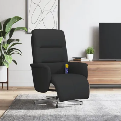 Produktbild von "2026 Promotion" Massagesessel mit Fußteil - Fernsehsesel - Schwarz Stoff - Couchsessel CC21644
