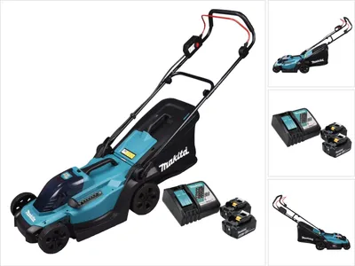 Produktbild von Makita DLM 330 RG2 Akku Rasenmäher 18 V 33 cm 30 l + 2x Akku 6,0 Ah + Ladegerät