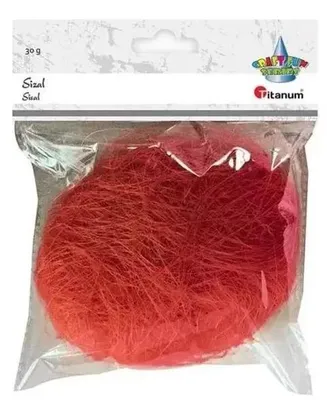 Image de Sisal 30 g rouge - Titanum