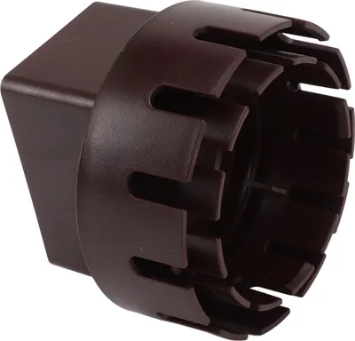 Zdjęcie produktu dla Adapter spustowy Plastikowy adapter spustowy Zamienny łącznik rury spustowej ze śrubami Brązowy L 3x4in