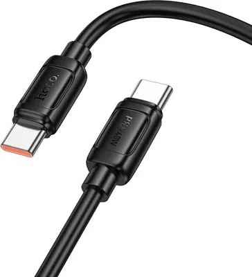 Image de Câble USB-C vers USB-C Hoco PD 5 A, 240 W, 1 m, X115, noir
